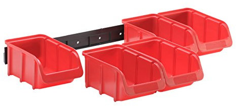 hünersdorff Set 1 x Kunststoffschiene, 5 x Größe 2 rot