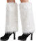 Nanxson Damen Stulpen Lange Furry Fuzzy Beinwärmer Strümpfe Winter Warm Beinlinge Stulpe TTW0034 (Weiß