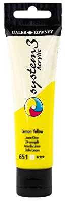 Daler-Rowney System3 Acrylic Paint, Plastic Tube, 2oz - 59 ml, Lemon Yellow