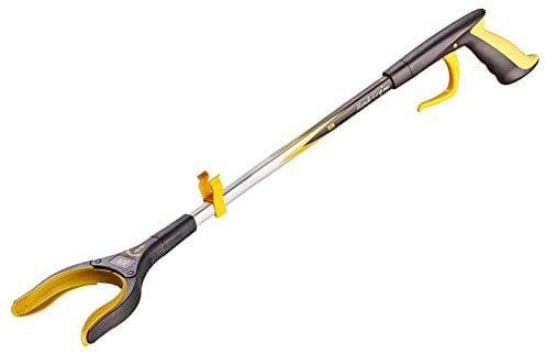 Helping Hand Company Handi-Grip PRO Reacher Grabber 32” / 82cm. Long Handled Grabbing Aid Stick for Elderly, Disabled, or Anyone Struggling When Bending and Reaching. Rotating Head Grabber Tool