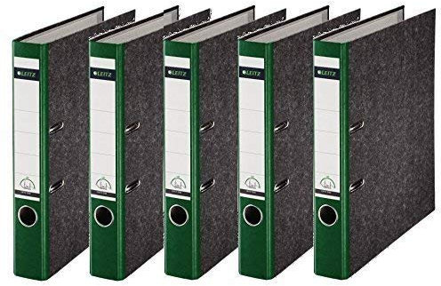 Leitz 1080/1050 Standard Ordner A4 (schmal | 5er Pack, grün)