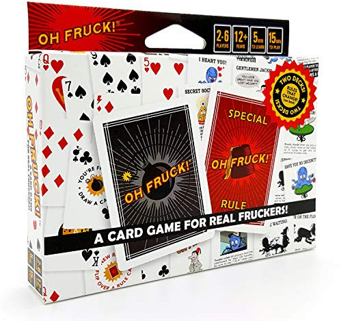 Oh Fruck! Ein geräumiges Kartenspiel, das Strategie mit speziellen Regeln kombiniert, die sich jedes Mal ändern, wenn Sie spielen.