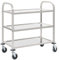 vidaXL Chariot de Cuisine à 3 Niveaux 107x55x90 cm Acier Inoxydable
