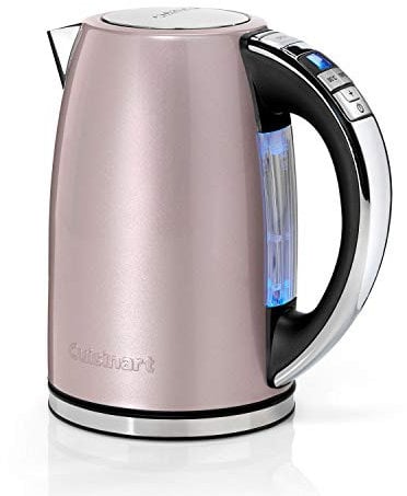 Cuisinart Multi-Temp Jug electric kettle, Fast boil, 3KW, Cordless, Vintage Rose, Stainless Steel finish, 1.7L Capacity, Adjustable temperature, Removable washable anti-scale filter