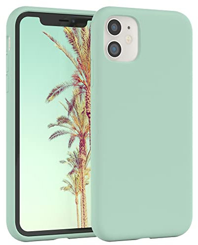 EAZY CASE Premium Silikon Handyhülle kompatibel mit iPhone 11, Slimcover mit Kameraschutz und Innenfutter, Silikonhülle, Schutzhülle, Bumper, Handy Case, Hülle, Softcase, Mintgrün, Grün