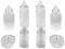 8 Assorted Empty Retro Plastic Sweet Jars for Candy Buffet - Just add sweets (Clear Bobble Lid)