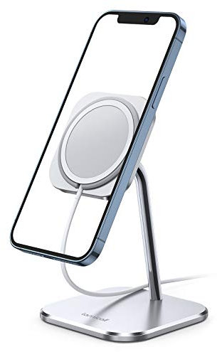 Lamicall Phone Stand for MagSafe Charger - Adjustable Aluminum Charging Dock Standby Holder Mount Cradle Desk for iPhone 17 Air, 17, 17 Pro, 17 Pro Max, 16 15 14 13 12 Series [Charger is not Included]