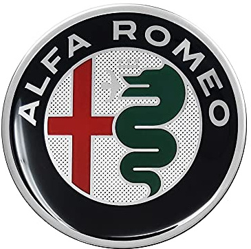 Alfa Romeo 21874 3D-Aufkleber, offizielles Logo, Durchmesser 65 mm, Mehrfarbig