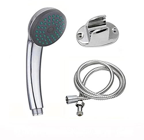 Tappeti Design 1 Set 1m Schlauch Flexibles Rohr Hochdruckdüsenhalter Badezimmer Duschkopf Set mit Stent Handhahn Wassersparwerkzeug-Duschkopf