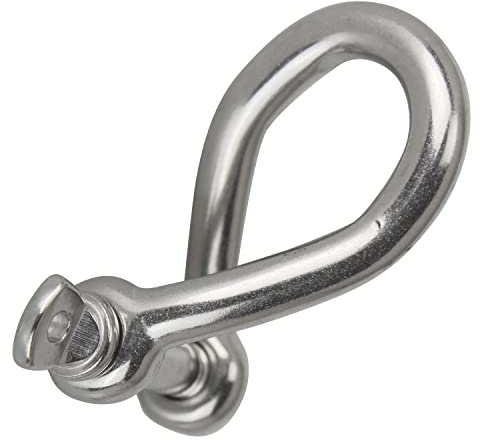 DERING Schäkel Edelstahl 8 mm Gedreht Form 10 Stück Drahtseil Seil Verbinder