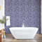 ABAKUHAUS Abstrakt abziehbare & klebbare Tapete für Zuhause, Mineral wie Formen Steine, selbstklebendes Wohnzimmer Küchenakzent, 33 cm x 180 cm, Ceil Blau Quarz und Mauve