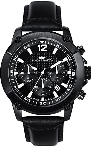 Fynch-Hatton Uhrenarmband FHT-0006-LC Edelstahl Schwarz