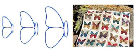 Quiltschablonen, freie Bewegung, Hübsches Schmetterlings-Schablonen-Set Quilt-Schablone, Acryl Quilting-Rahmen, Lineal Vorlagen Quilting Vorlagen Musterset, DIY Stricken Nähwerkzeuge für Nähmaschine