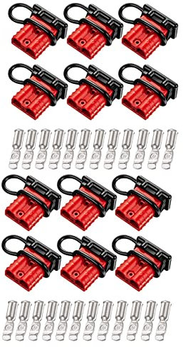 KVSERT Lot de 12 connecteurs rapides de batterie de calibre 6-10, 50 A, 12-36 V, batterie à déconnexion , faisceau de fils de batterie, prise A