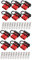 KVSERT Lot de 12 connecteurs rapides de batterie de calibre 6-10, 50 A, 12-36 V, batterie à déconnexion , faisceau de fils de batterie, prise A