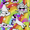 HEKO PANELS Stoff Oxford Wasserdichte Meterware Canvas-Stoff Polyester Stoff Zum Nähen Nähstoffe Möbelstoffe Dekostoffe Wasserabweisend Blickdicht Kinder Einhörner Regenbogen 2 Meter 155 x 200 cm