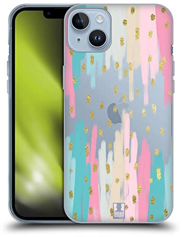 Head Case Designs Soft-Hued Abstract Strokes Gelhülle [Militärischer Schutzgrad] Kompatibel Mit Apple iPhone 14 Plus Und Kompatibel Mit MagSafe