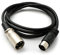System-S Cable de audio de 150 cm XLR de 3 pines macho a DIN 5 pines adaptador en negro