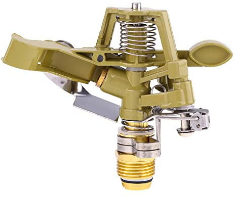 EVTSCAN 360 Grad Verstellbarer Drehbarer Wasserbewässerungssprüher, Sprinkler, Rasenbewässerungssystem aus Zinklegierung, Für Großflächiges Gras Im Garten, Rasen, Garten(1/2)
