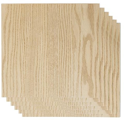 6 Stück 30 x 30 x 0,3cm Linde Platten, Unbehandeltes Holzbrett Quadratischer Rohling Holzausschnitte Sperrholz, Für Lasergravurprojekte, Kunst Und Handwerk (Bubinga)