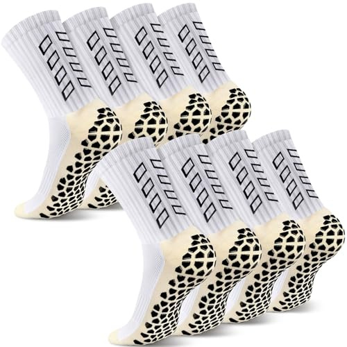 Calze Antiscivolo Calcio Uomo 37-45 Calzini Grip Socks per Football Running | Antiscivolo, Aderenza potenziata, Anti Vesciche, Morbido, Traspirante, per Uomo Donna Football Running Ciclismo Trekking