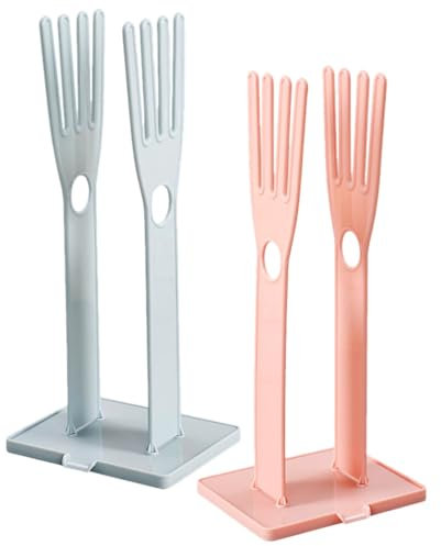 UPKOCH Kitchen Glove Holder 2pcs Mitten Dryer Stand Reusable Dish Towel Drying Organizer Plastic Washing Rack Sink Hanger Organizer