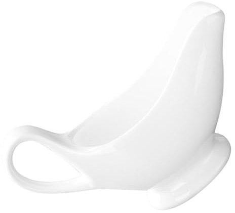 Cabilock Salsera De Cerámica Blanca Salsera De Porcelana De 70 Ml con Pico Sin Goteo Jarra De Salsa con Asa para Aderezos para Ensaladas Crema para Caldo De Leche Y Más