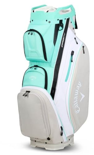 Callaway Golf ORG 14 Cart Bag 2024, Aqua/White/Silver