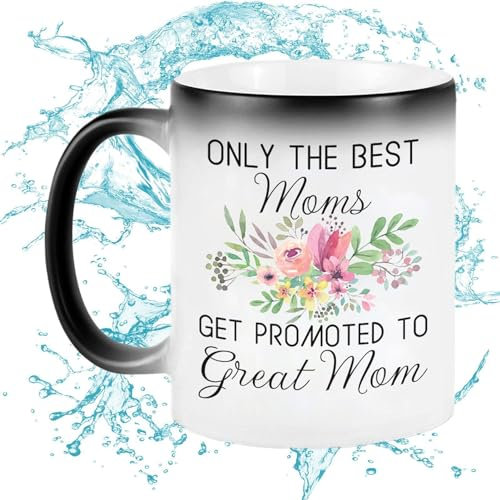 Taza de café para madre, taza reactiva térmica de 300 ml, taza de cambio de color reactiva al calor, tazas sensibles a la temperatura, taza térmica humorística, taza de cerámica con temática de mamá,
