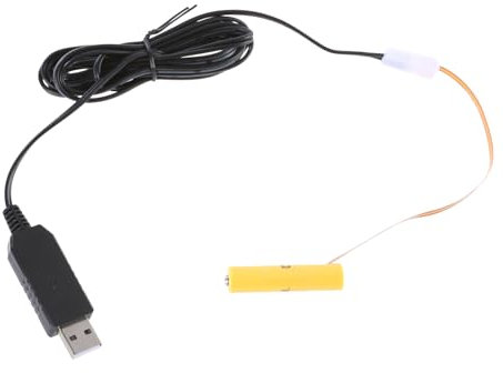 Woedpez Cable convertidor de batería USB 5 V2 A a 6 V 1 A, 4 unidades, 1 5 V LR03 pilas en mandos a distancia de juguete
