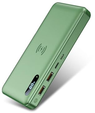 power bank fast charging,Wireless Power Bank 30000Mah PD 25W/15W Fast with 2 Input And 3 Output (Qi & USB C) for Phones, s And More