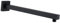 Katezon Square Shower Arm with Flange, Made of Solid Stainless Steel, 40 cm Shower Head Extension Extender Pipe Arm, Wall-Mounted for Fixed Bathroom Shower Head (Matte Black)