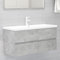 IKAYAA Mobile Bagno Sospeso con Lavabo Integrato - Grigio Cemento - 100 x 38.5 x 45 cm - Bagno