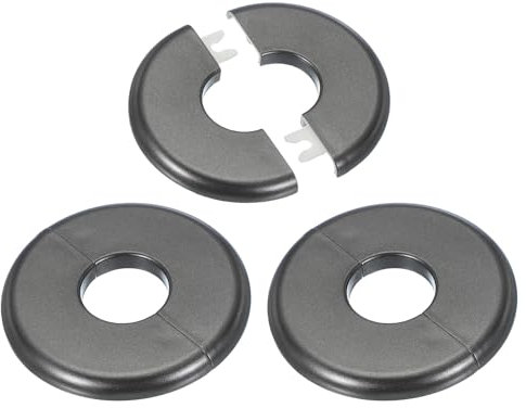 PATIKIL Cache Mitigeur Douche, 3pcs Écussons en ABS Garniture Robinet Douche Muraux pour 28mm, Décoration Rosace Robinet Coffrage Caches Tuyaux d'Eau Chauffage Plomberie Mural, Gris