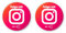 Instagram NFC Sticker folge mir 2er-Pack – individuell beschreibbar & wiederverwendbar – 3 cm Ø – Für Smartphone, Messen & Influencer unterwegs