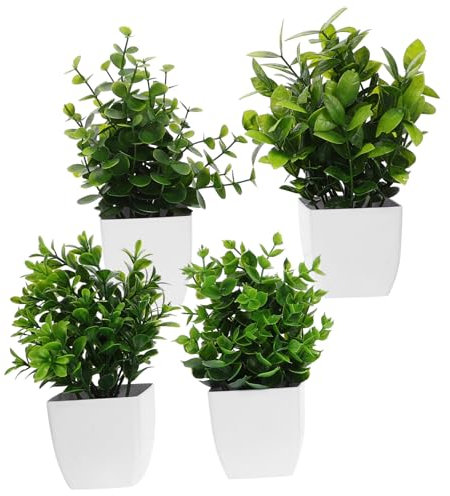 BESPORTBLE 4pièces Plantes Artificielles Pot Fausses Plantes Pour Décoration Intérieur Petites Artificielles Pot Pour Salon Et Bureau