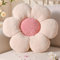 Yhoelata Blumenkissen, Creme Rosa Blumengestalt Zierkissen, Plüsch Bodenkissen für Sofa & Bett Kinderzimmer, Mädchen Dekoratives Gänseblümchen Design Wohnkissen 50cm