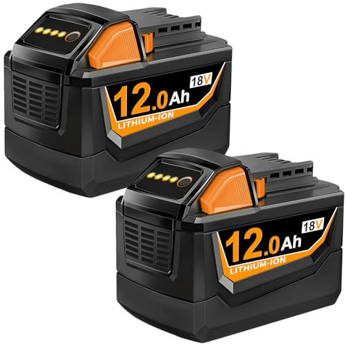 2Stück 12.0Ah 18V Ersatzakku für Milwaukee Akku M18,M-18/M-18B/48-11-1828/48-11-1815/48-11-10 Ersatzakku für Milwaukee M18 Akku hohe Kapazität (12.0Ah*2Stück)