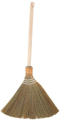 HOMOCONO Balai Artisanal avec Manche Détachable pour Nettoyage Intérieur et Extérieur Balai Naturel Souple pour Salon Garage Cour et Trottoir