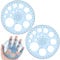 JEYORZY 2 Pcs Kreisschablone zum Zeichnen Kreis Schablone Vorlage Multifunktionales Quilling Schablone Messschablonen Lineale Zeichenschablone Circle Stencil zum Lernen Entwerfen Büro(Blau)