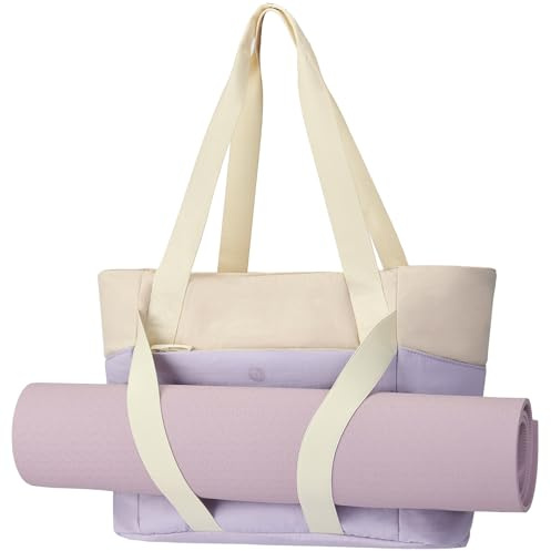 Axcone Borsa da Donna con Cerniera,Borsone da Viaggio,Borsa da Trasporto Trapuntata,Borsone Palestra Sportiva con Cinghie per Tappetino da Yoga per Viaggi e Sport