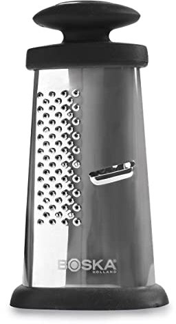 Boska Trio Formaggio/drei Käsereiben/Edelstahl/Kunststoff/Schwarz/Silber / 160 x 85 x 50 mm