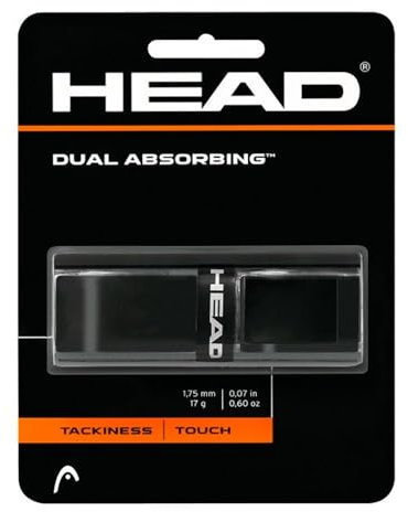 HEAD Unisex-Erwachsene Dual Absorbing Griffband, Black, Einheitsgröße