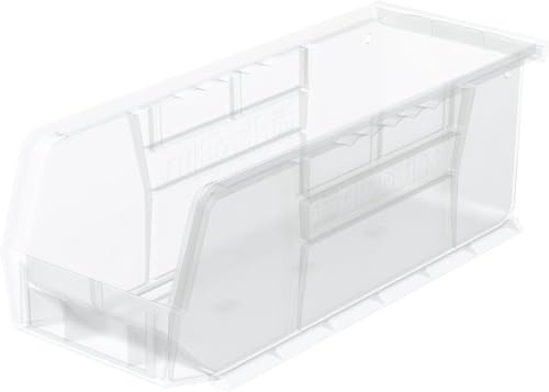 Akro-Mils 30224 AkroBins Plastic Storage Bins, 11x 4x 4, Clear, 12-Pack