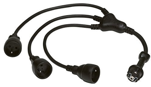 Rallonge multiprises pieuvre avec 1 fiche 2P+T 16A IK10 et 3 prolongateurs longueur 0,8m