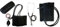 Tensiomètre de bras avec 2 tuyaux de type XL extra avec brassard Velcro extra XL + stéthoscope double pavillon noir
