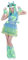 W WIDMANN MILANO Party Fashion - Kostüm Monster Girl, Kleid, Mütze, Handschuhe und Stulpen, Karneval, Mottoparty