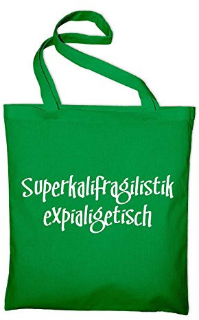 STYLETEX23 Mary Poppins Fun Jutebeutel Baumwolltasche, grün