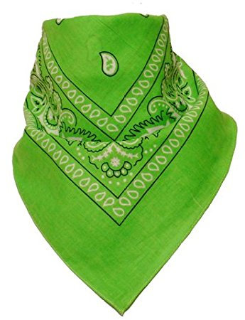 Boolavard Bandana/Foulard 100% Coton - Coloris Paisley : Noir, Blanc, Bleu Marine, Bleu Roi, Vert Anglais, Rose, Fuschia, Lavande, Parme, Prune. (33# Vert)