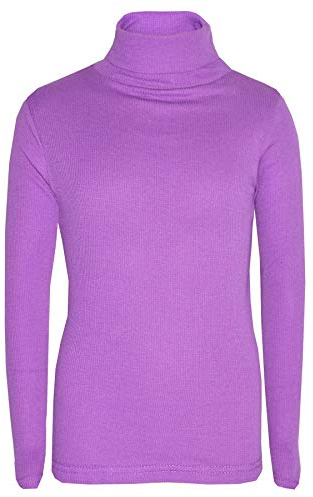 A2Z 4 Kids Girls Polo Neck T Shirt Ribbed Cotton Polo - Polo Neck Lilac 2-3